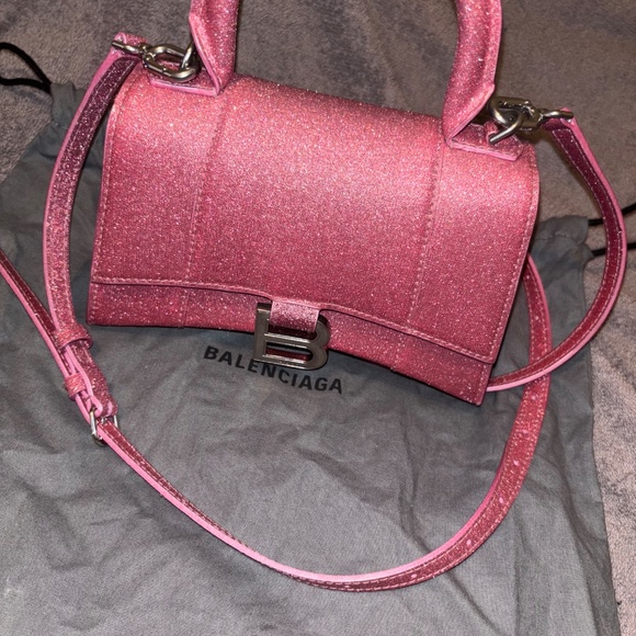 Authentic Balenciaga Hourglass Glitter Bag - Pink (9/10 Condition) - Picture 6 of 6